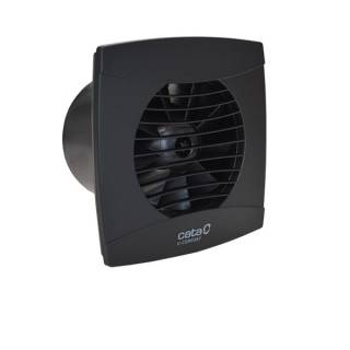 Cata UC-10 Hygro fekete ventilátor utószellőztető és páraérzékelő funkcióval, fordulatszám állítási lehetőséggel, pillangószeleppel